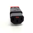 IEC Lock+ C13 kojeliitin - 230V liittimet - PA130100BK - 3