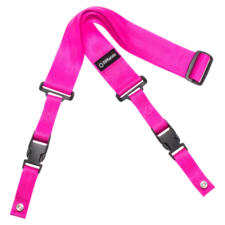 DiMarzio DD2200PK Cliplock Neon Pink kitarahihna pinkki - Kitarahihnat - DMDD2200PK - 1