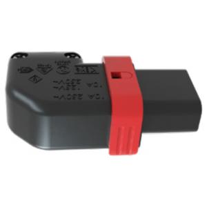 IEC Lock+ C13 kojeliitin, sivukulma - 230V liittimet - PA130100RBK - 1