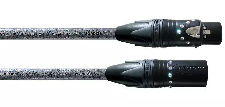 Cordial Swarovski mikrofonikaapeli, 10 m - Mikrofonikaapelit - CSM10FM-CRYSTAL - 2