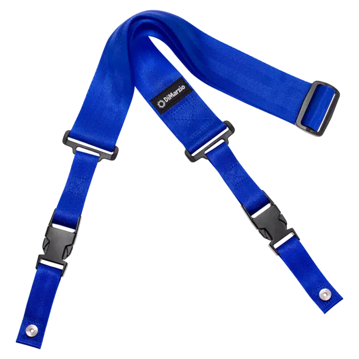 DiMarzio DD2200BL Cliplock Blue sininen kitarahihna - Kitarahihnat - DMDD2200BL - 1