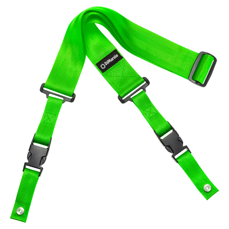 DiMarzio DD2200GN Cliplock Neon Green kitarahihna - Kitarahihnat - DMDD2200GN - 1