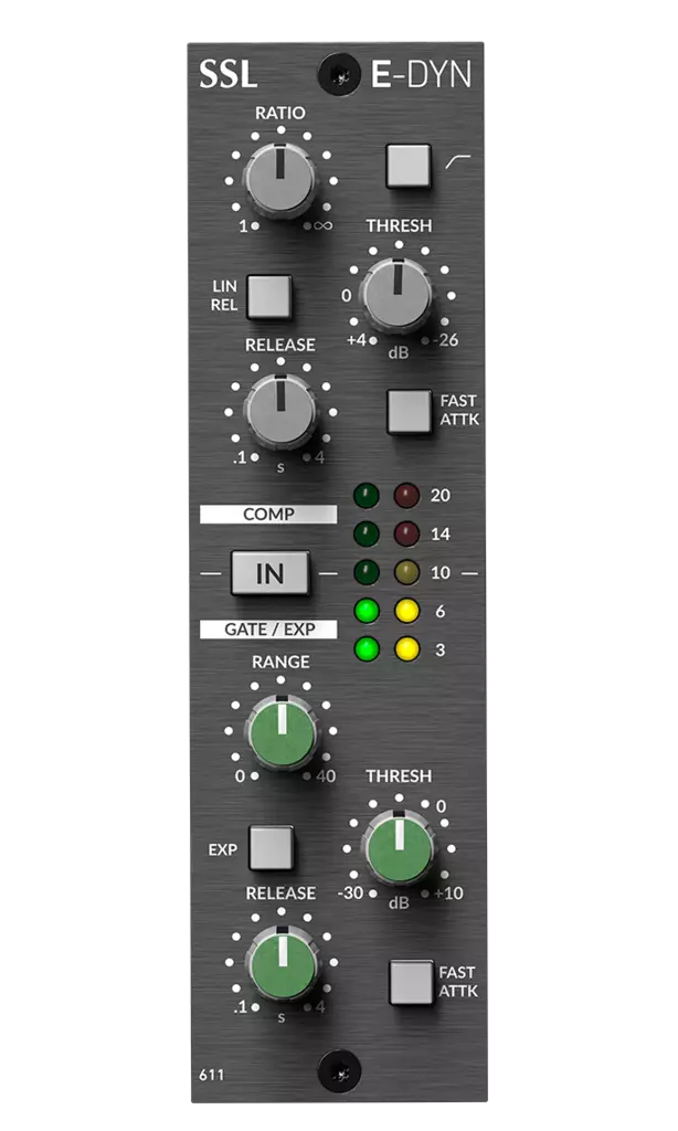 SSL 500-Series 611 DYN -taajuuskorjain - 500-sarja, laitteet ja virtalähteet - SSL611DYN - 1