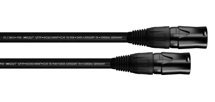 Cordial CAT7A etherCON PUR-kaapeli, 10 m - Verkkokaapelit - CSE10NN7ALONG-RUN - 1