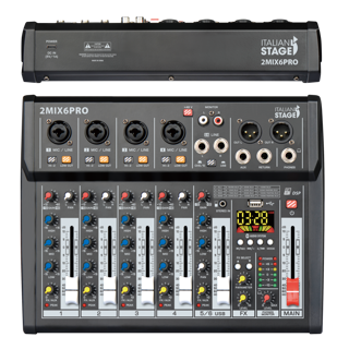 Italian Stage 2MIX6PRO mikseri - Pikkumikserit, 2-6 kanavaa - PRIS2MIX6PRO - 2