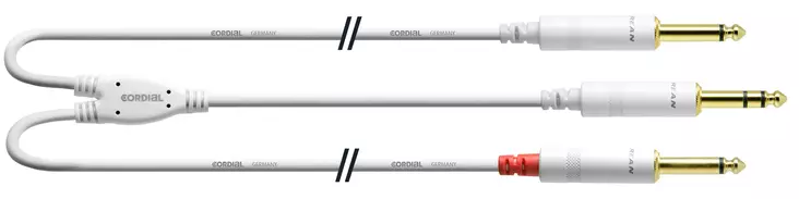 Cordial Snow Long TRS-2xTS - Plugi - Plugi -kaapelit - CORD15VPP-LONG-SNO - 1