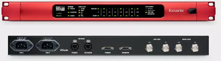 Focusrite RedNet HD32R ProTools interface - Etuasteet, kompressorit ja EQ:t - 7FOREDNHD32R - 1