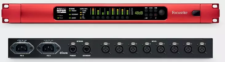 Focusrite RedNet MP8R mikrofonietuvahvistin - Etuasteet, kompressorit ja EQ:t - 7FOREDNMP8R - 1