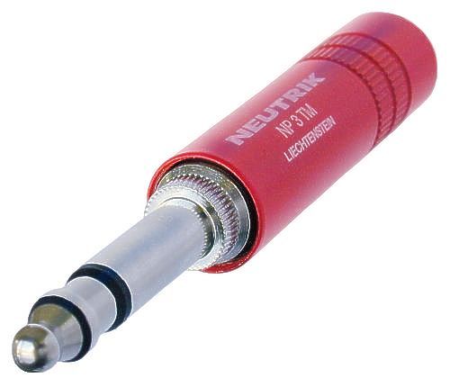 Neutrik NP3TM-R punainen 6,3 mm MIL-plugi - 6,3mm plugit ja -jakit - NP3TM-R - 1