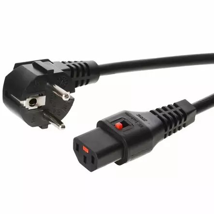 IEC Lock C13 / Kulmaschuko virtakaapeli - Virtakaapelit, 230V - EL269S - 1
