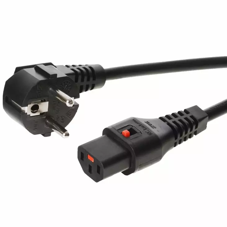 IEC Lock C13 / Kulmaschuko virtakaapeli - Virtakaapelit, 230V - EL269S - 1