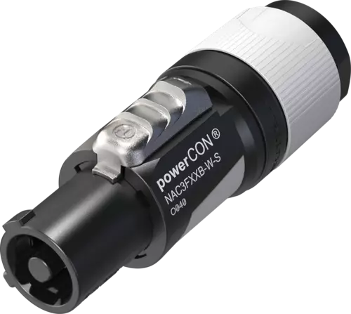 Neutrik NAC3FXXB-W-S powerCON OUT johtoliitin - 230V liittimet - NAC3FXXB-W-S - 1