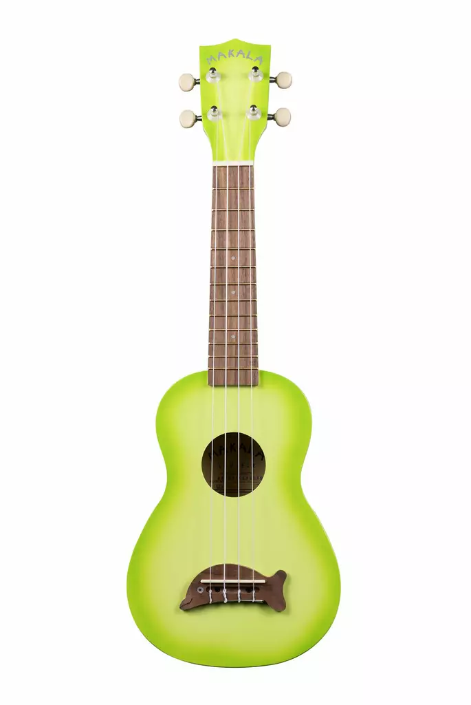 Kala Soprano Dolphin Bridge Green Apple Burst ukulele - Ukulelet - YKLMK-SDGRNBURST - 1