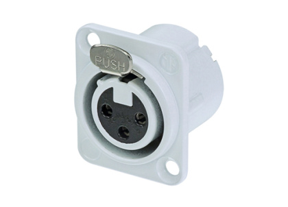 Neutrik NC3FD-LX-WT valkea XLRn-runko - XLR -liittimet - NC3FD-LX-WT - 1