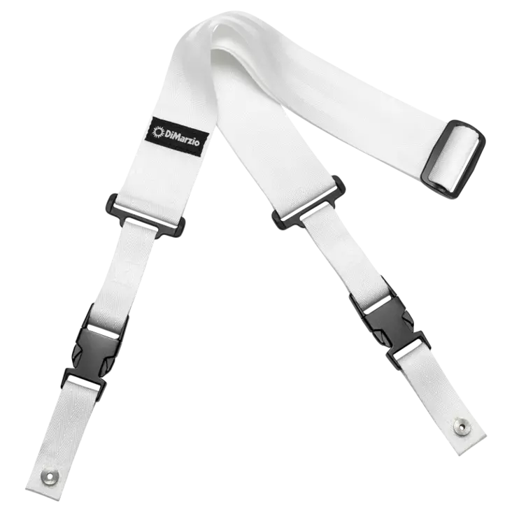DiMarzio DD2200WH ClipLock kitarahihna valkoinen - Kitarahihnat - DMDD2200W - 1