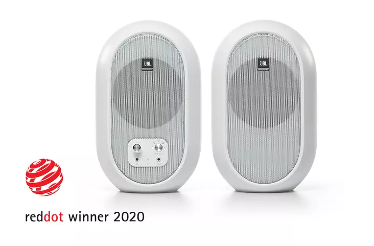 JBL 104BT W valkoinen aktiivikaiutinpari - Studio- ja HIFI-kaiuttimet, 2-tie - 104BTW - 1