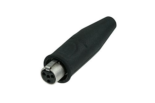 Rean RT5FC-B-W, Mini-XLR, 5-nap. johtonaaras, musta, Au - XLR -liittimet - RT5FC-B-W - 1