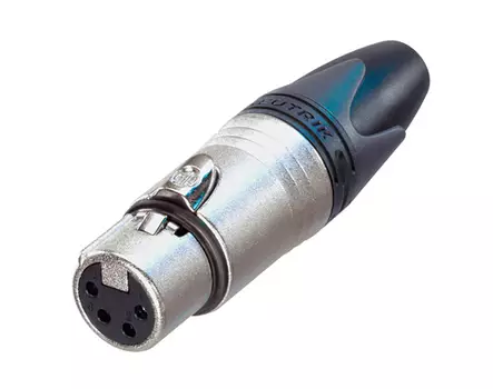 Neutrik NC4FXX 4-pin XLR naaras johtoliitin, kirkas - XLR -liittimet - NC4FXX - 1