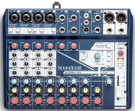 Soundcraft Notepad-12FX mikseri - Pikkumikserit, 2-6 kanavaa - 3SCNPAD12FX - 2