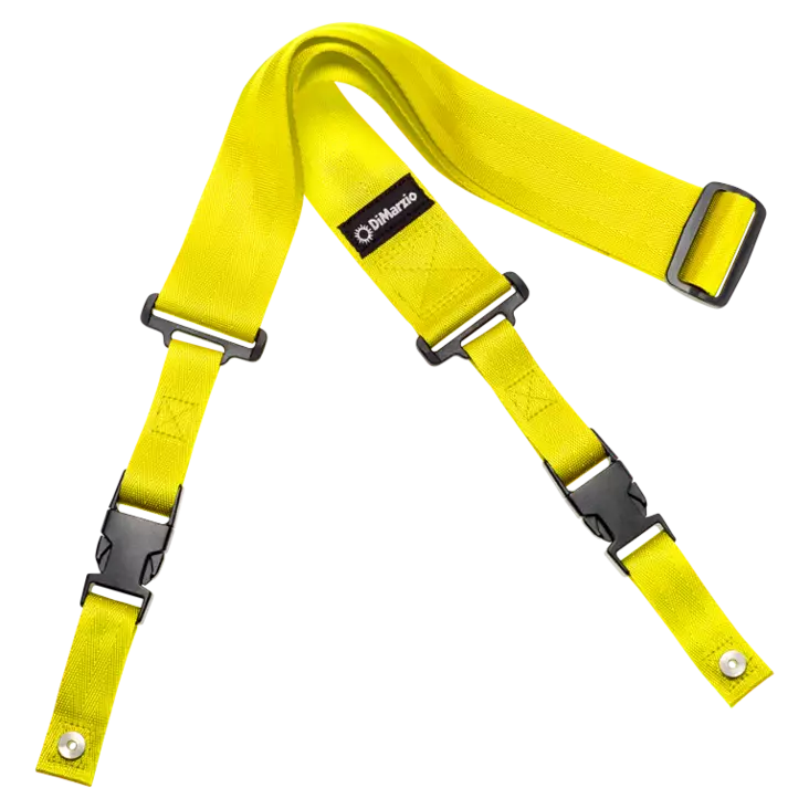 DiMarzio DD2200Y Cliplock Neon Yellow kitarahihna - Kitarahihnat - DMDD2200Y - 1